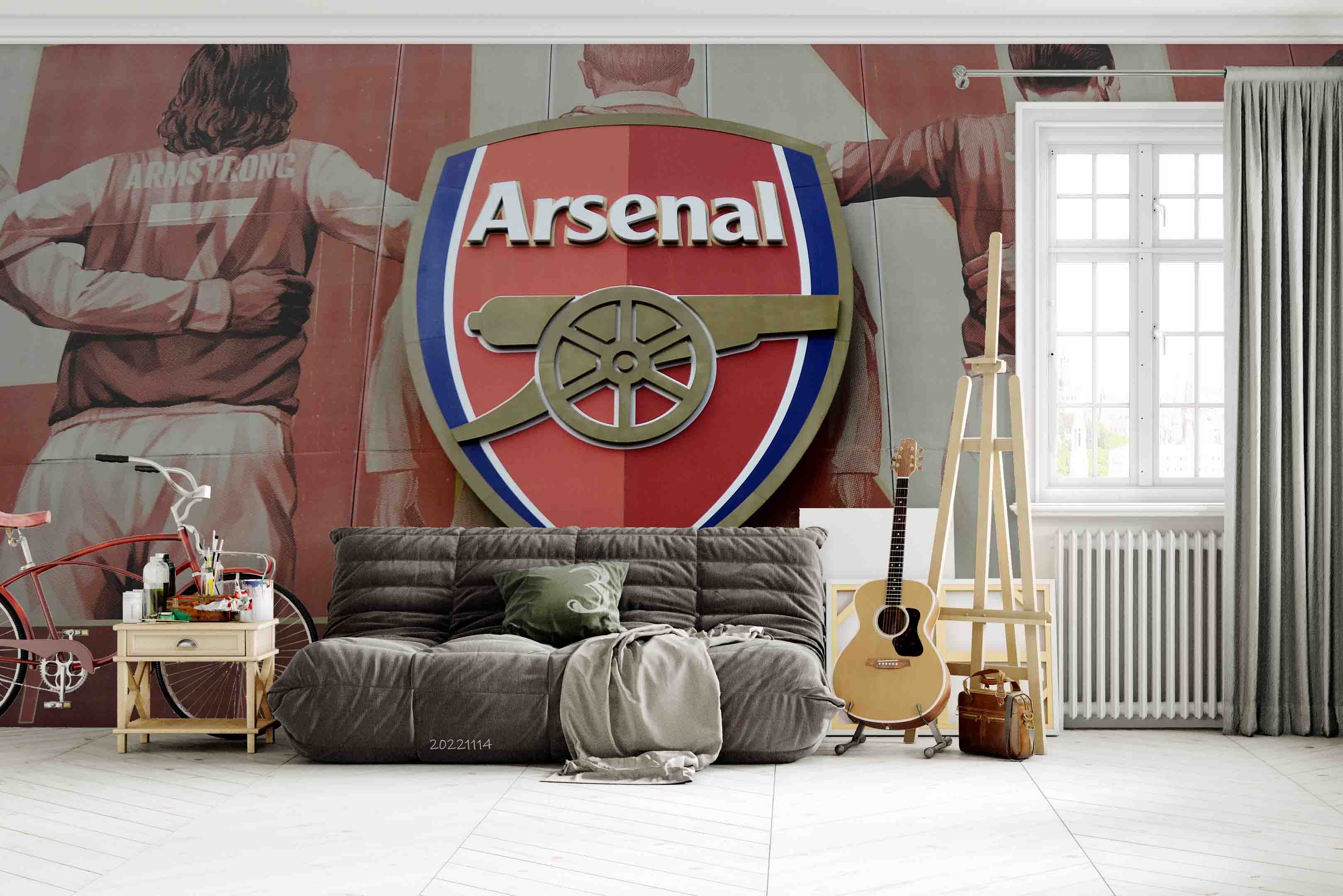 3D Emirates Stadium Wall Mural Wallpaper GD 218- Jess Art Decoration