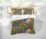 3D Abstract Monster Artistic Graffiti Quilt Cover Set Bedding Set Duvet Cover Pillowcases 73- Jess Art Decoration