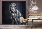 3D Art Painting Beautiful Woman Floral Curtains and Drapes GD 4890- Jess Art Decoration