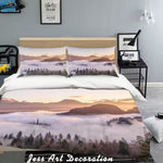 3D Color  Mountain Forest Fog Quilt Cover Set Bedding Set Pillowcases  83- Jess Art Decoration