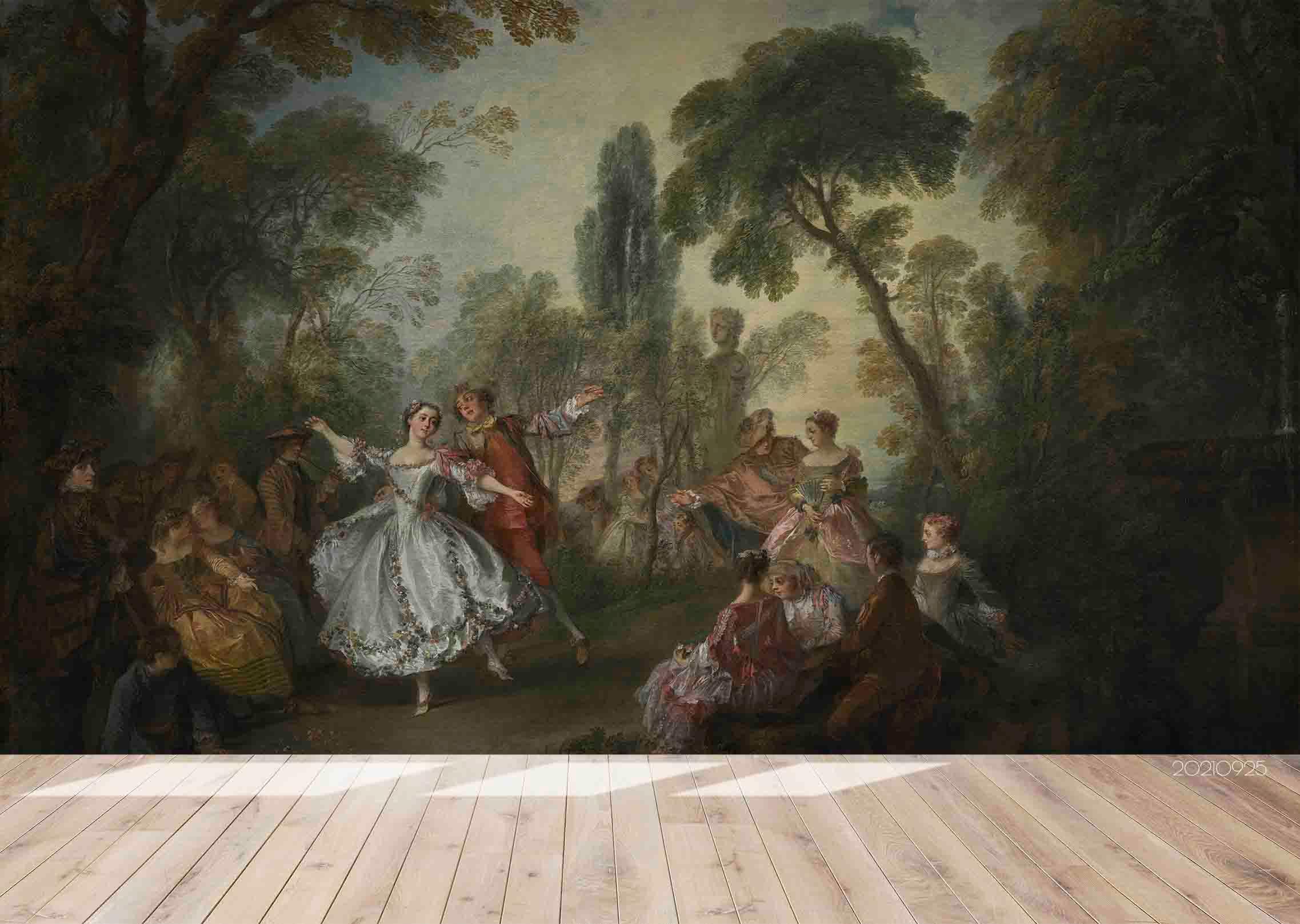 3D Palace Oil Painting Wall Mural Wallpaper LQH 328- Jess Art Decoration