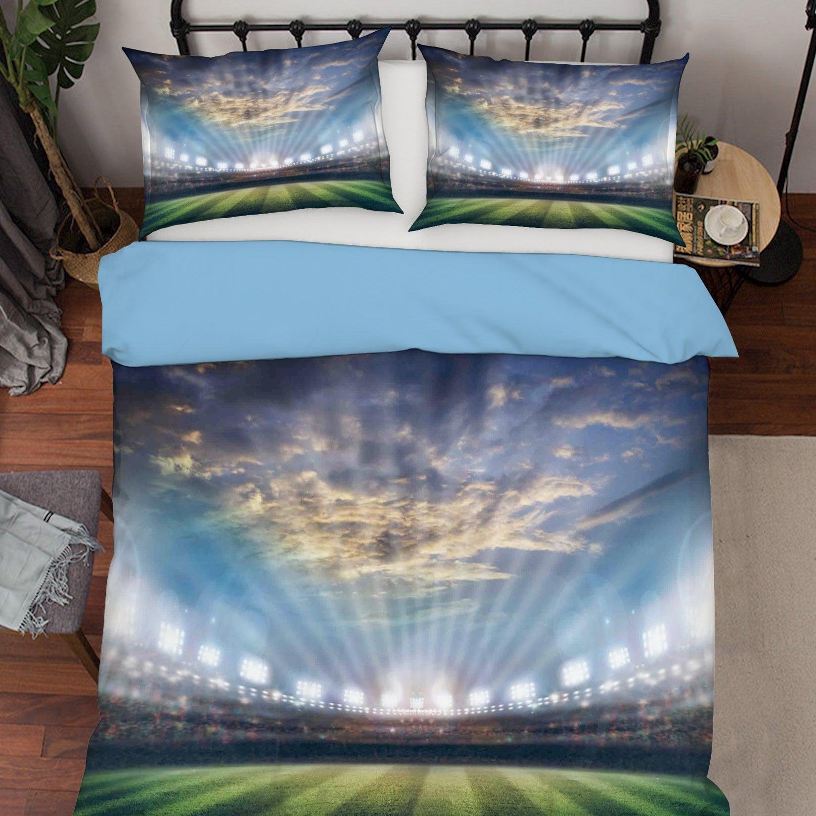 3D Football Field Quilt Cover Set Bedding Set Pillowcases  202- Jess Art Decoration