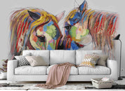3D Hand Drawn Painted Horse Wall Mural Wallpaper LQH 25- Jess Art Decoration