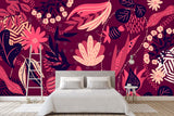 3D cartoon red flower background wall mural wallpaper 50- Jess Art Decoration
