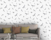 3D Dragonfly Pattern White Wall Mural Wallpaper 61- Jess Art Decoration