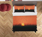 3D Sunset Sky Bird Landscape Quilt Cover Set Bedding Set Duvet Cover Pillowcases 282- Jess Art Decoration