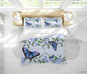 3D Watercolor Painting Butterfly Pattern Quilt Cover Set Bedding Set Duvet Cover Pillowcases WJ 3498- Jess Art Decoration