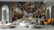 3D Street Abstract Graffiti Wall Mural Wallpaper SWW5093- Jess Art Decoration