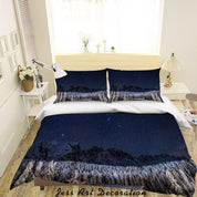3D Starry Forest Landscape Quilt Cover Set Bedding Set Duvet Cover Pillowcases 523- Jess Art Decoration