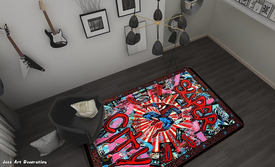 3D Graffiti Artists Works Non-Slip Rug Mat A369 LQH- Jess Art Decoration