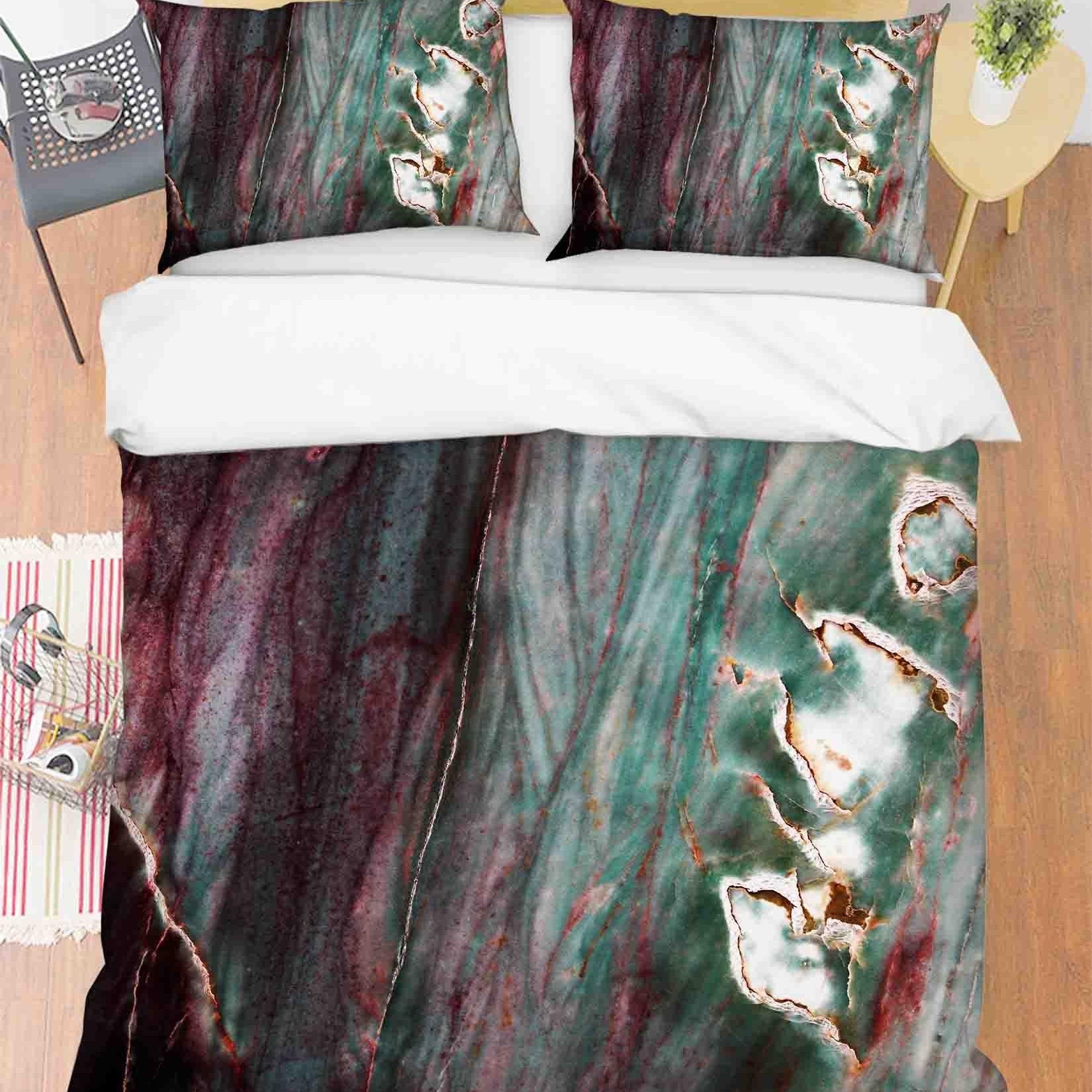 3D Abstract Marble Texture Quilt Cover Set Bedding Set Duvet Cover Pillowcases 255- Jess Art Decoration