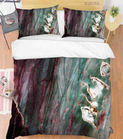 3D Abstract Marble Texture Quilt Cover Set Bedding Set Duvet Cover Pillowcases 255- Jess Art Decoration