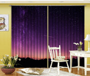 3D Landscape Stars Purple Curtains and Drapes LLL 10- Jess Art Decoration