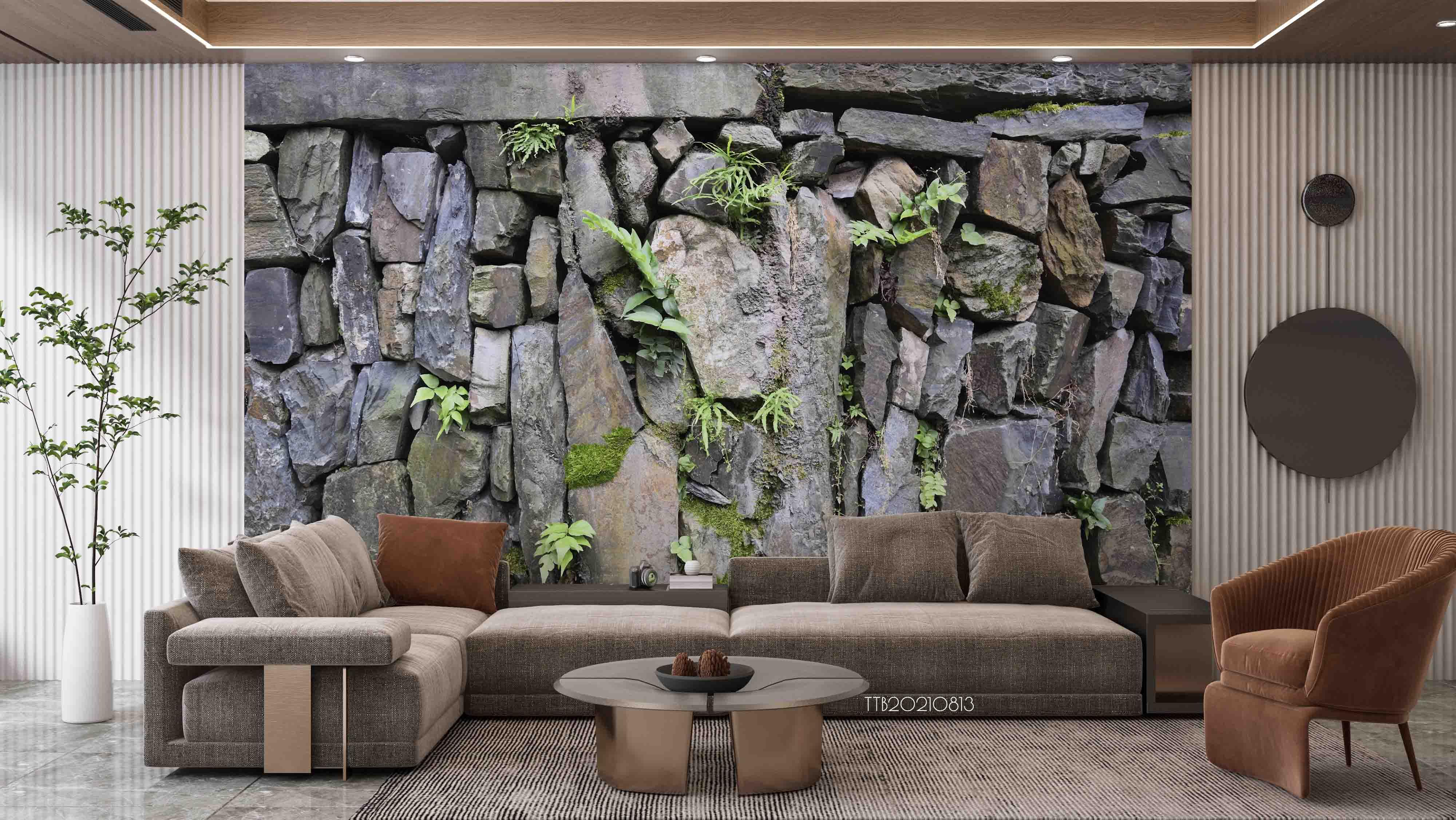 3D Rock Stone Stacked Background Wall Mural Wallpaper 5092- Jess Art Decoration
