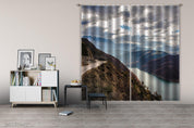 3D Landscape Mountain River Highway Cloudy Curtains and Drapes GD 3529- Jess Art Decoration