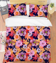 3D Tropical Color Floral Quilt Cover Set Bedding Set Duvet Cover Pillowcases 14- Jess Art Decoration
