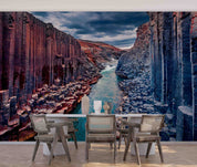 3D Summer Studlagil Canyon River Landscape Wall Mural Wallpaper GD 432- Jess Art Decoration
