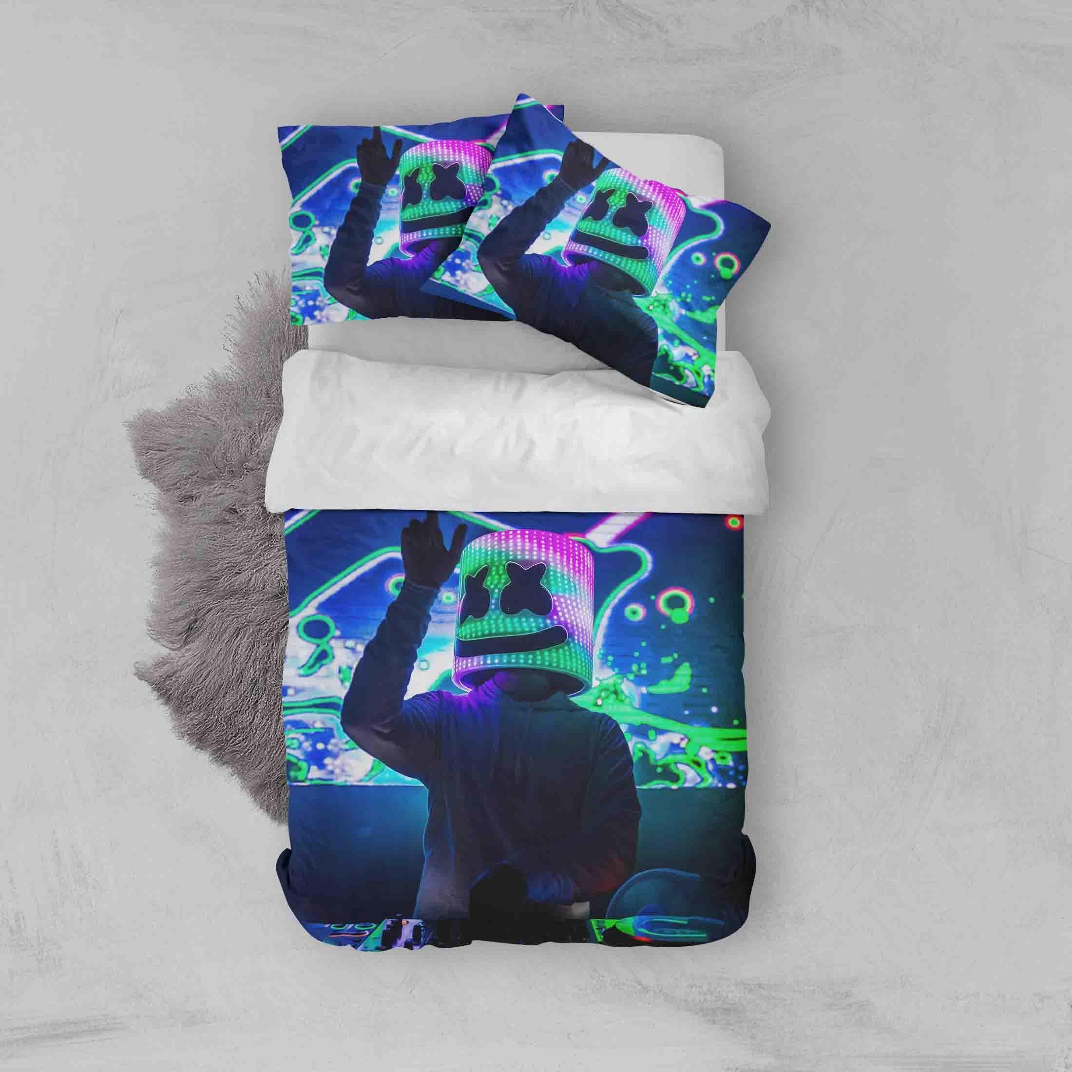 3D Marshmallow Rock Band Quilt Cover Set Bedding Set Duvet Cover Pillowcases JN 1194- Jess Art Decoration