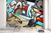 3D Abstract Symbol Graffiti Wall Mural Wallpaper 202- Jess Art Decoration