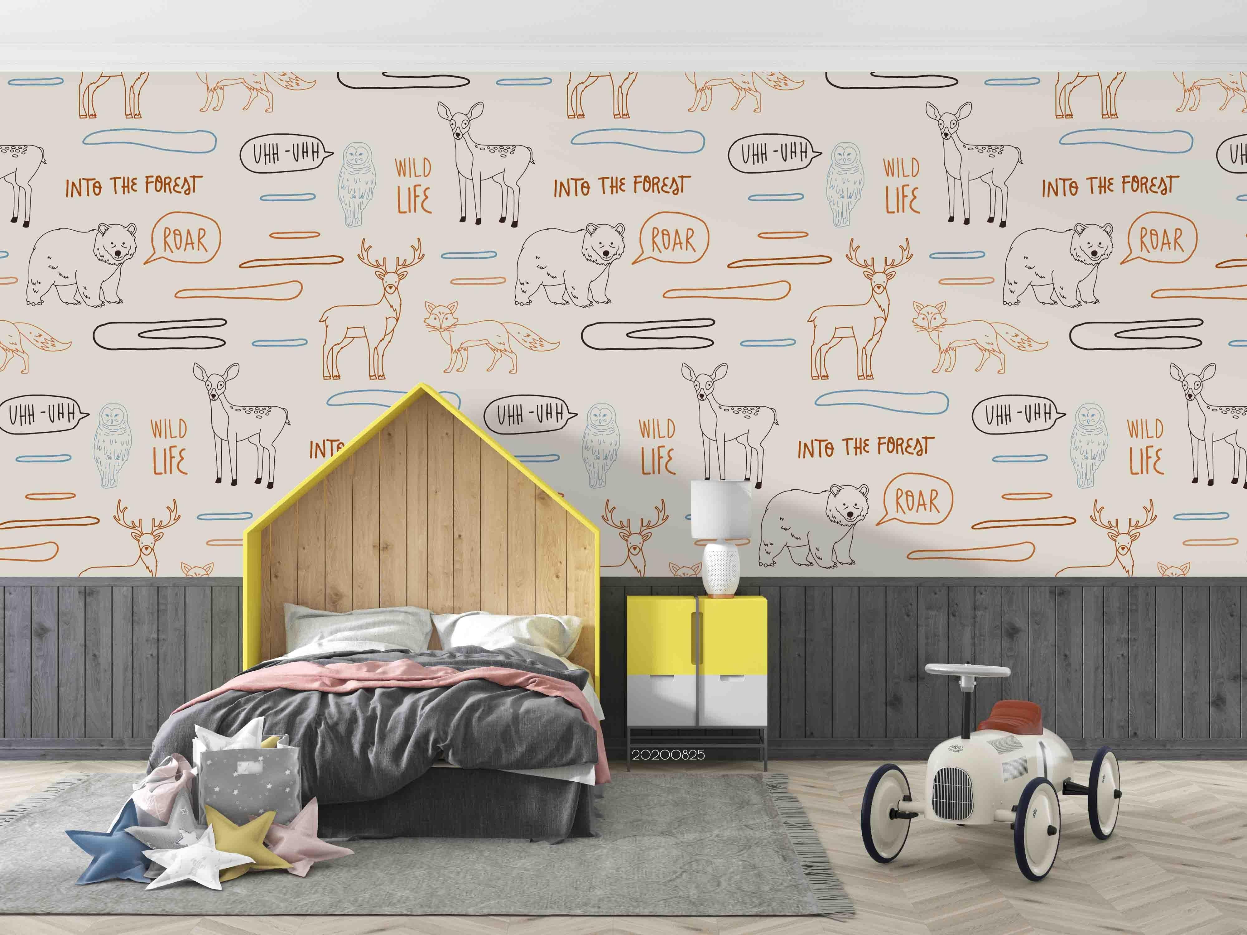 3D Hand Drawn Animal Elk Wall Mural Wallpaper LQH 58- Jess Art Decoration