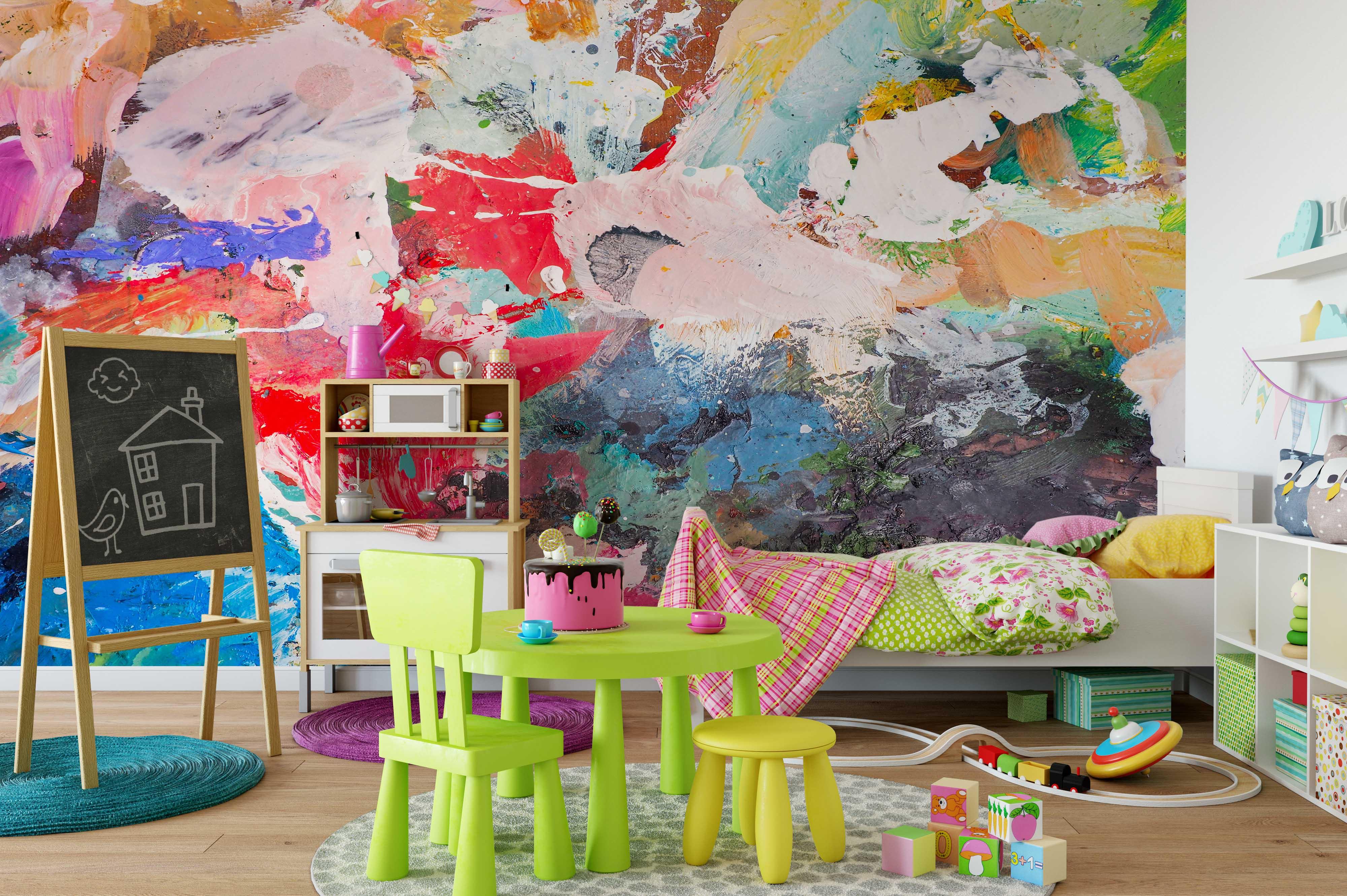 3D Colored Paint Graffiti Wall Mural Wallpaper 21- Jess Art Decoration