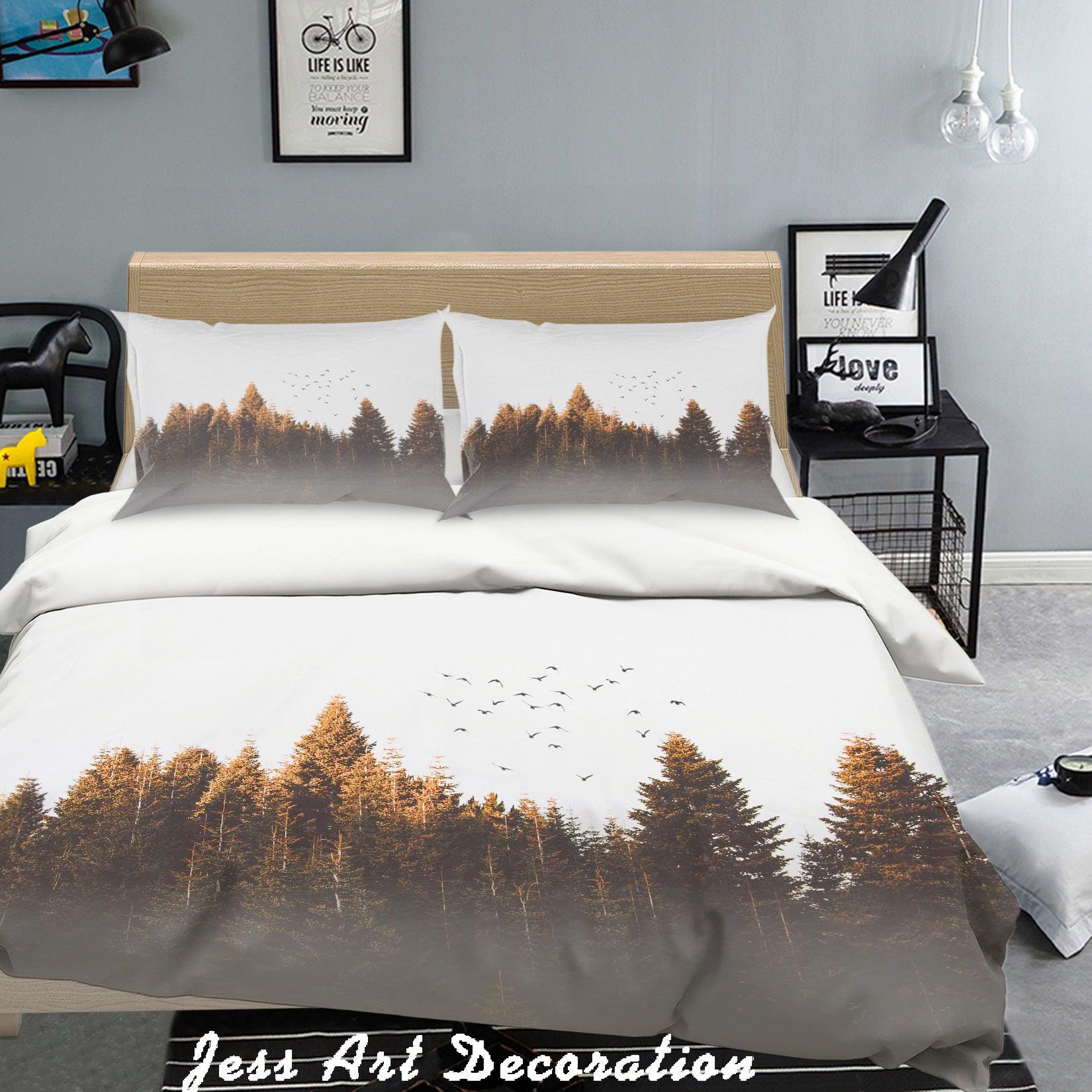 3D  Forest Birds Quilt Cover Set Bedding Set Pillowcases  81- Jess Art Decoration