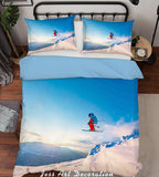 3D Skiing Quilt Cover Set Bedding Set Pillowcases  183- Jess Art Decoration