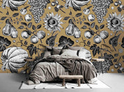 3D Vegetable Fruits Flowers Wall Mural Wallpaper SF31- Jess Art Decoration