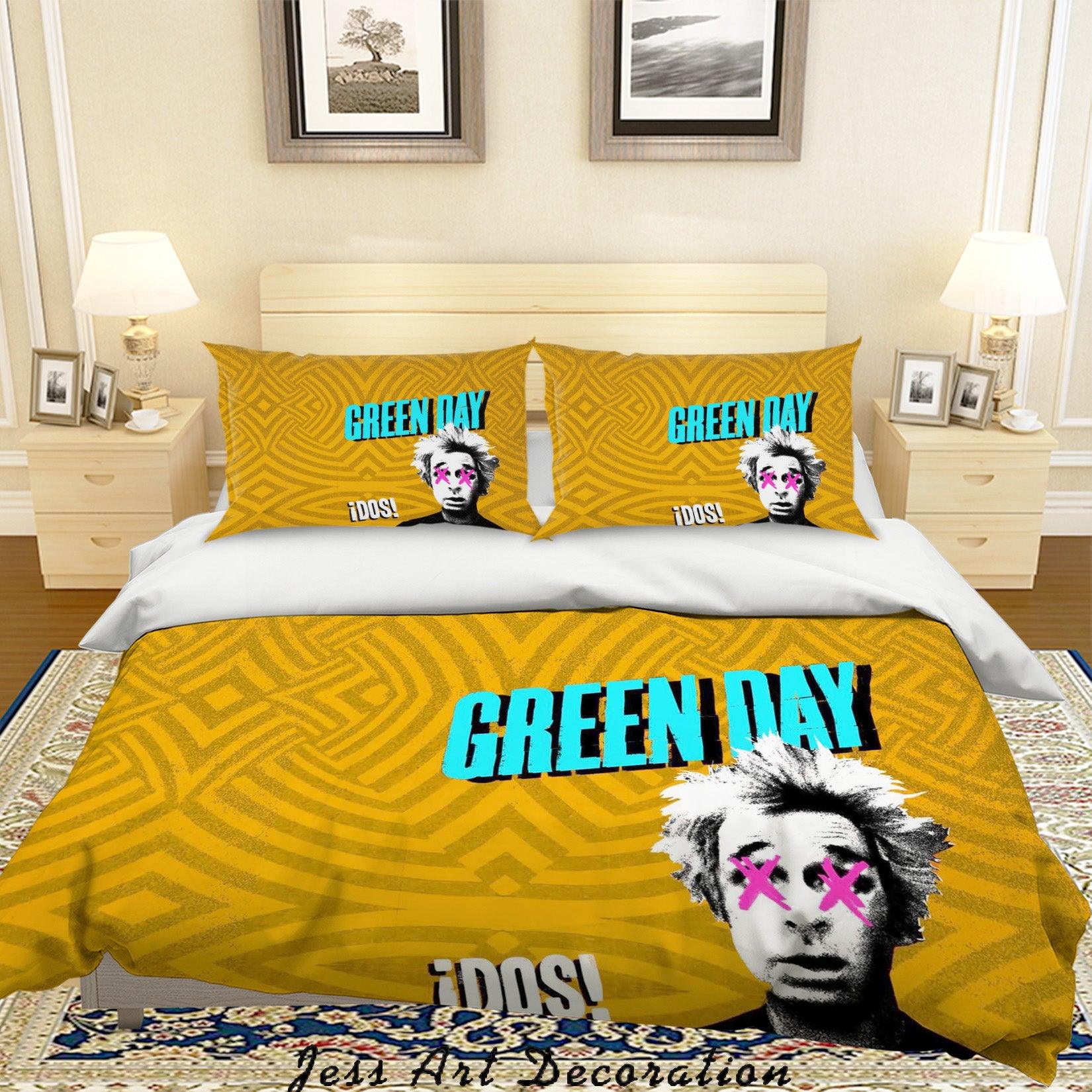3D Rock Band Green Day Quilt Cover Set Bedding Set Pillowcases 51- Jess Art Decoration