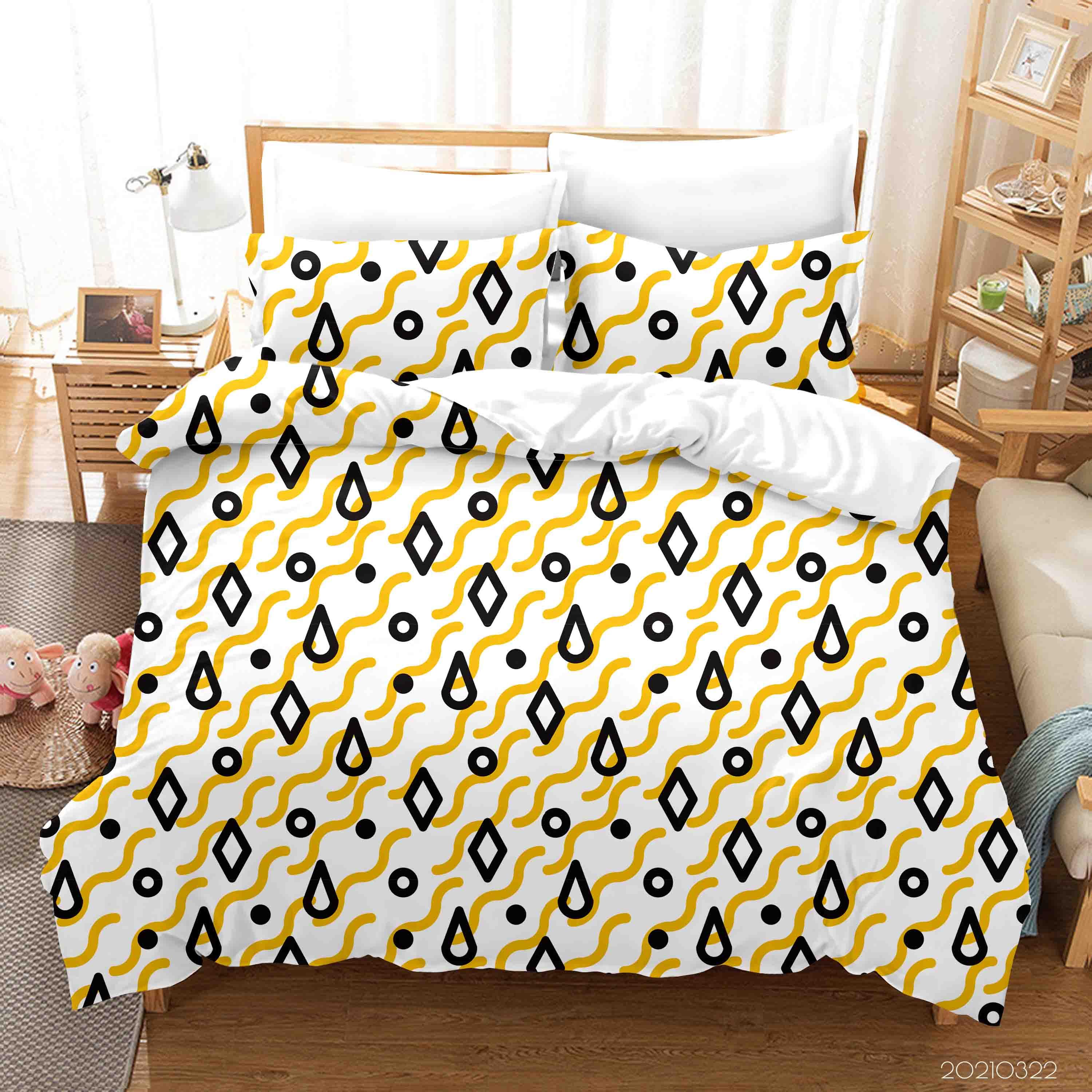 3D Abstract Geometric Pattern Quilt Cover Set Bedding Set Duvet Cover Pillowcases 19 LQH- Jess Art Decoration