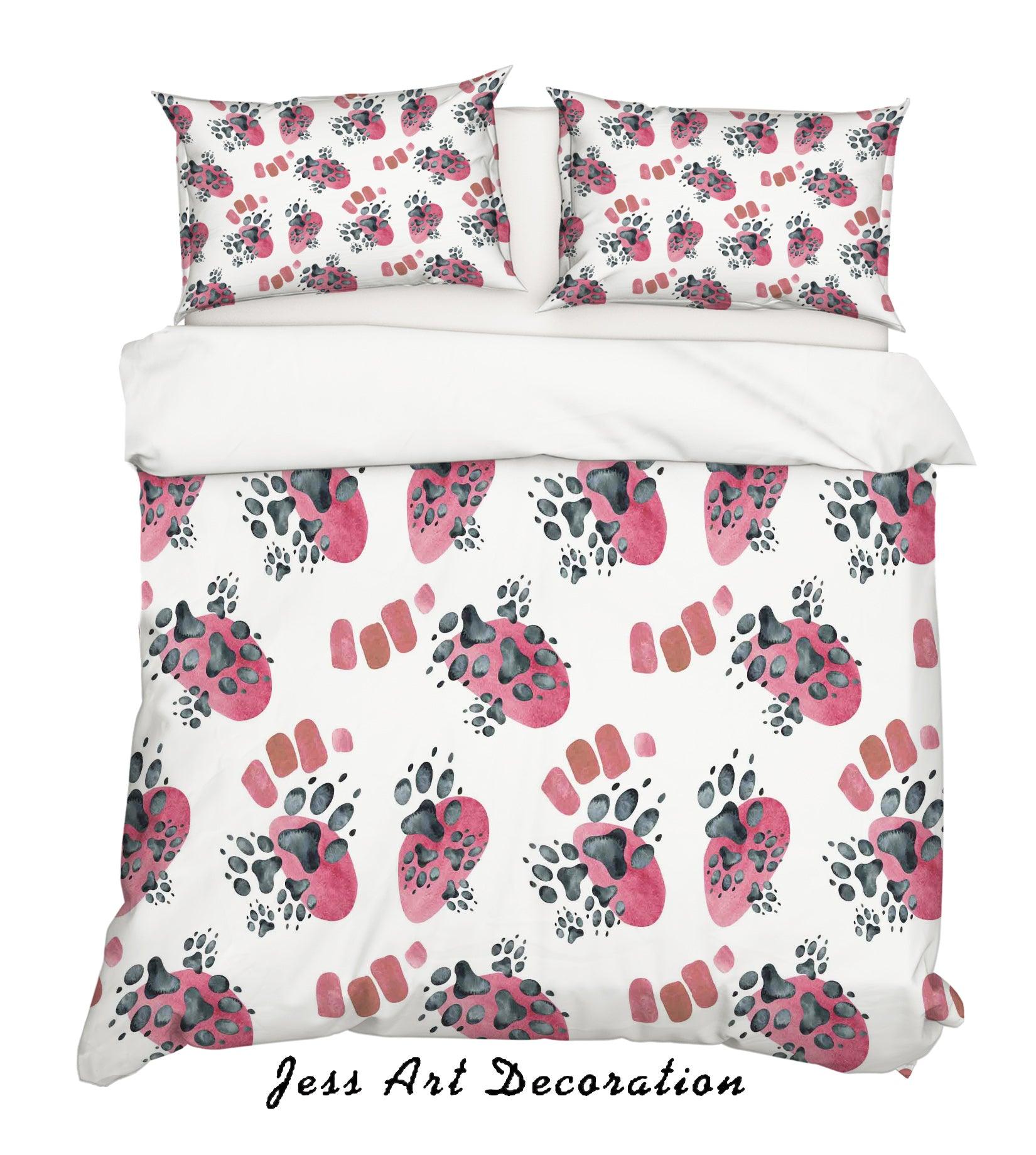 3D Abstract Animal Paw Pattern Quilt Cover Set Bedding Set Duvet Cover Pillowcases LXL- Jess Art Decoration