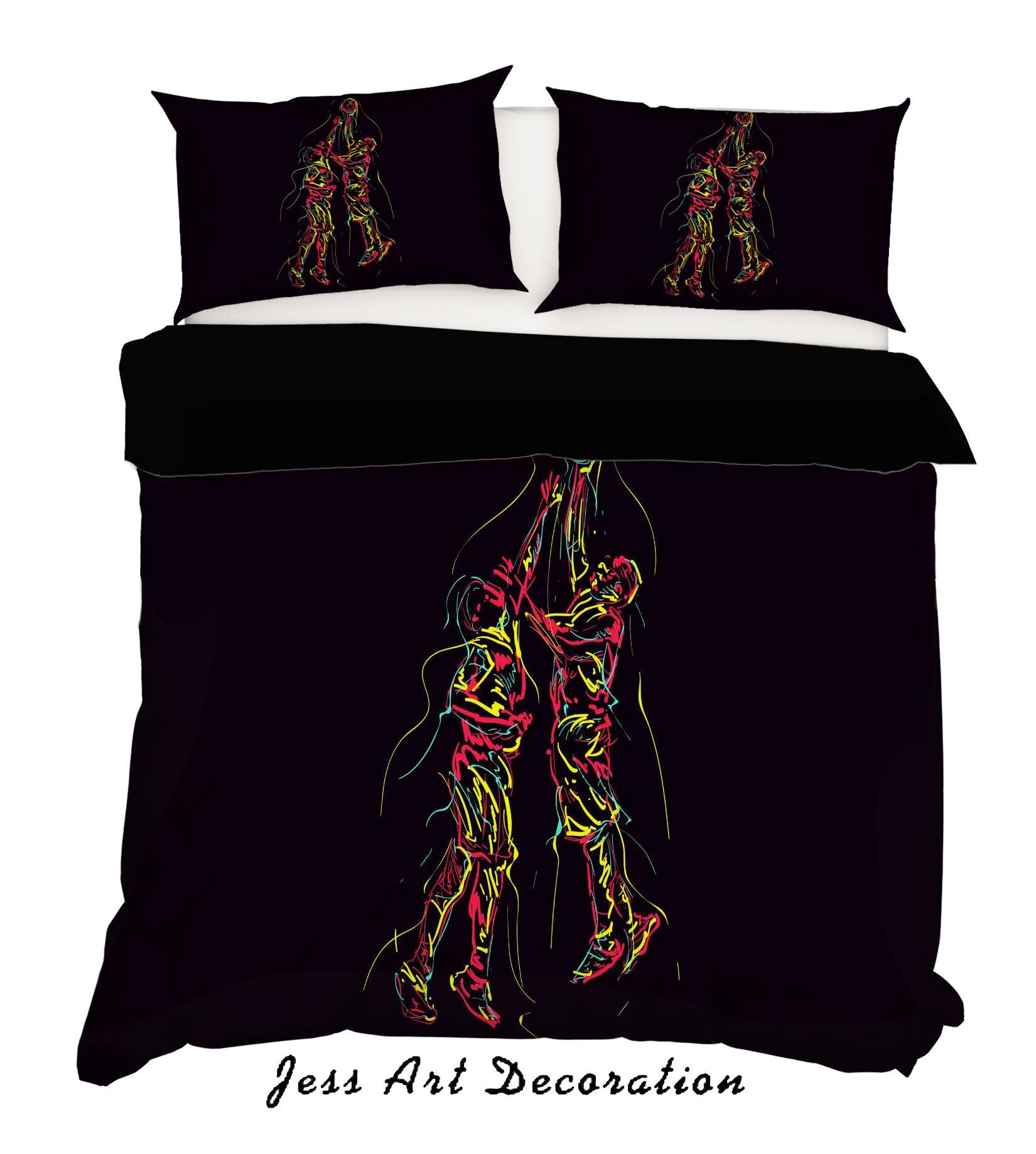 3D Basketball Player Quilt Cover Set Bedding Set Pillowcases 29- Jess Art Decoration