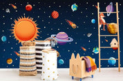 3D Cartoon Spaceship Wall Mural Wallpaper 11- Jess Art Decoration
