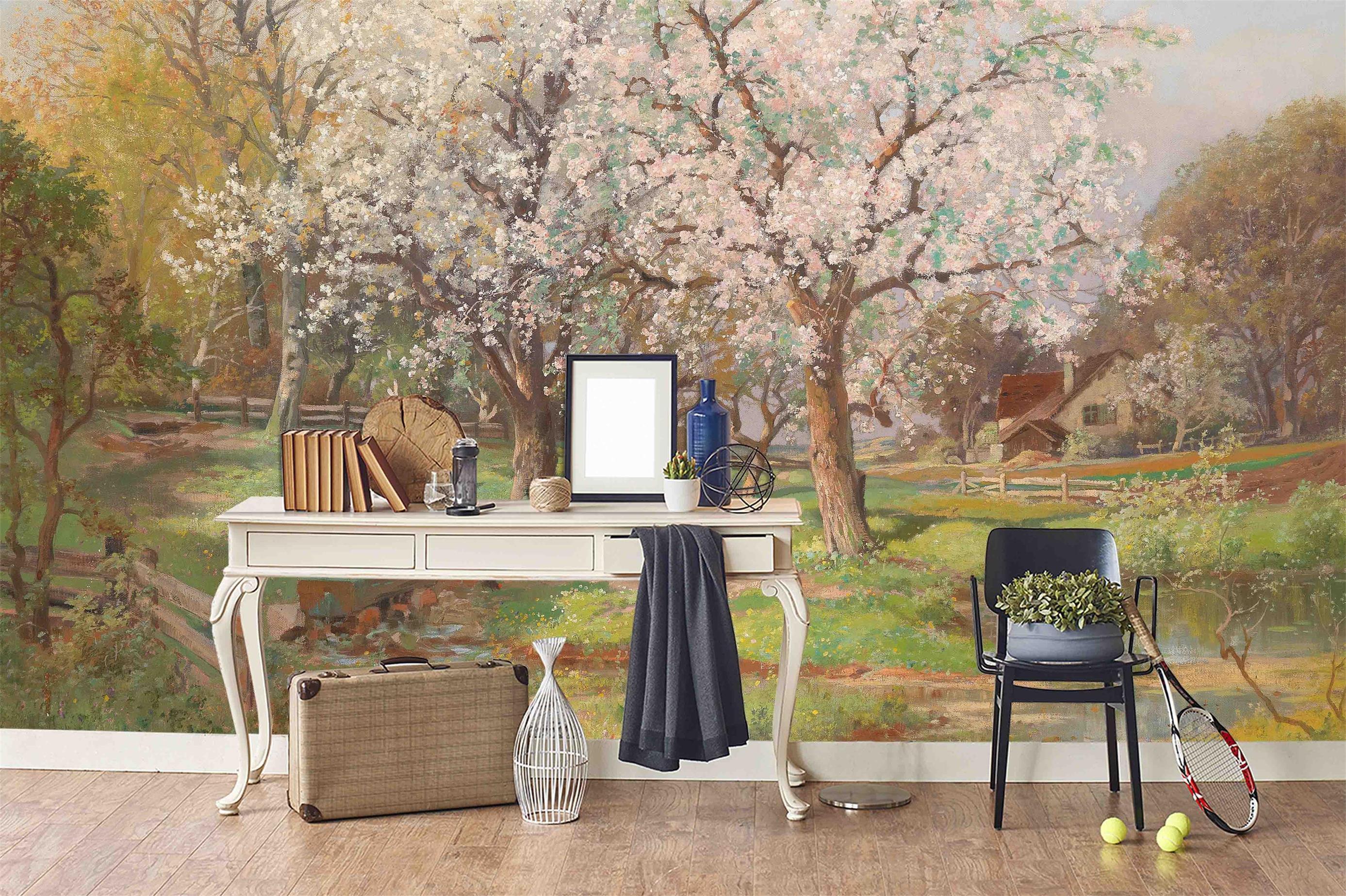 3D Pastoral Spring Oil Painting Wall Mural Wallpaper 56- Jess Art Decoration