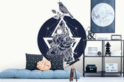 3D Rose Birds Tattoo Wall Mural Wallpaper WJ 3055- Jess Art Decoration