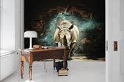 3D Rhinoceros Wall Mural Wallpaper 36- Jess Art Decoration