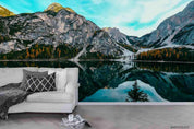 3D Mountain Lake Scenery Wall Mural Wallpaper LQH 141- Jess Art Decoration
