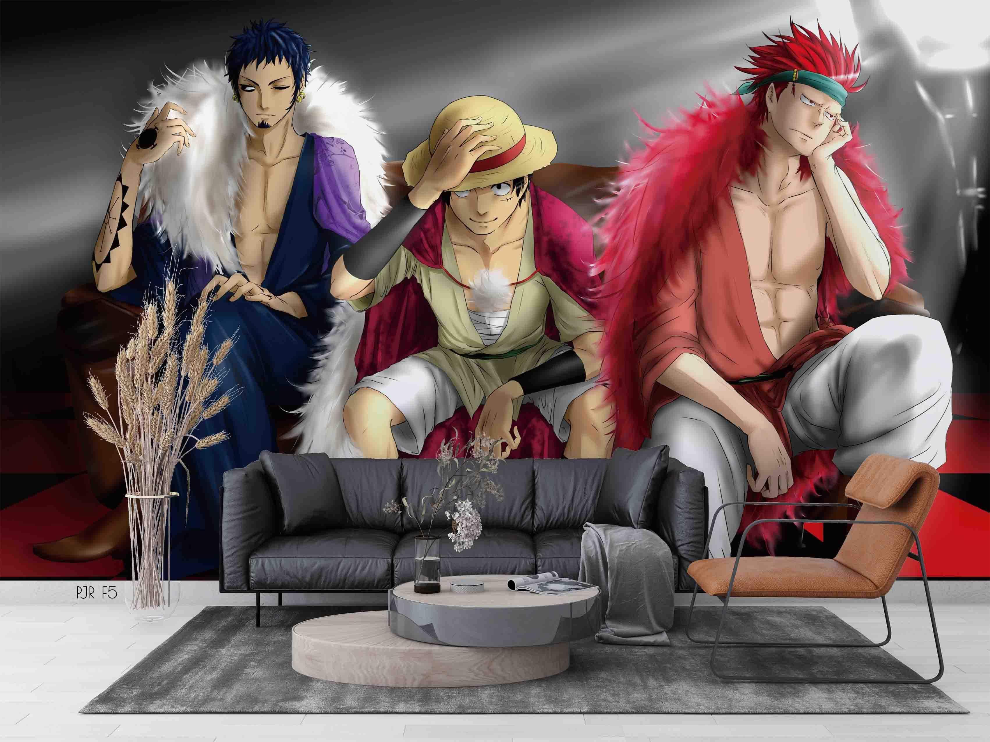3D Anime Straw Boy anime adventure boy character mural wall mural wallpaper for teen room
