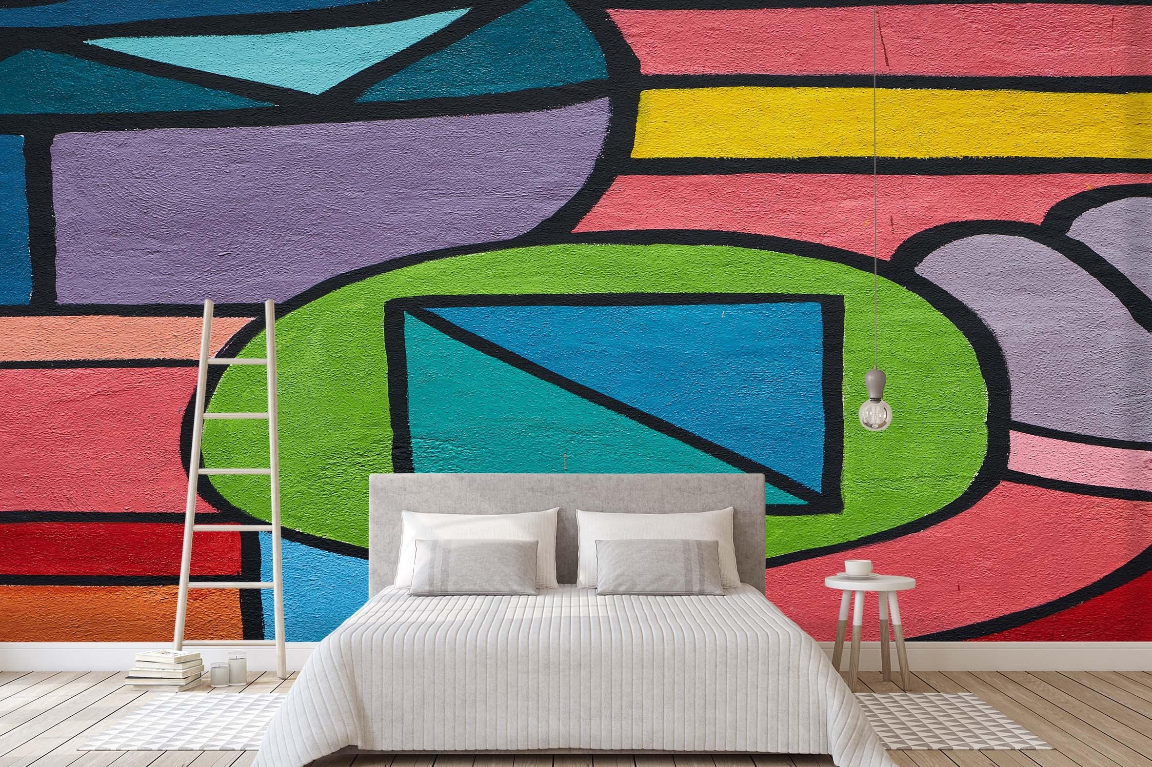 3D Abstract Colorful Geometry Wall Mural Wallpaper 28- Jess Art Decoration