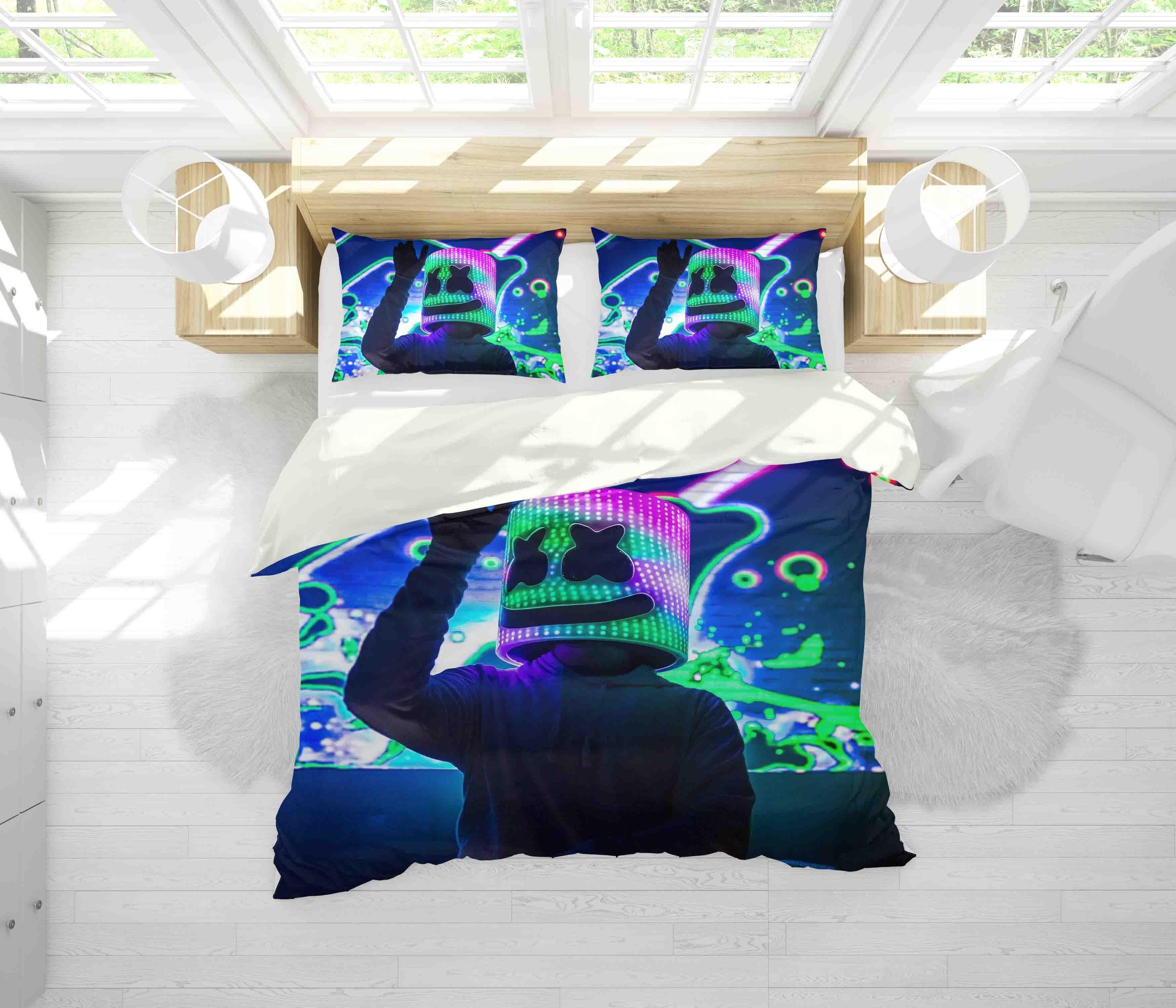 3D Marshmallow Band Quilt Cover Set Bedding Set Duvet Cover Pillowcases JN 1193- Jess Art Decoration