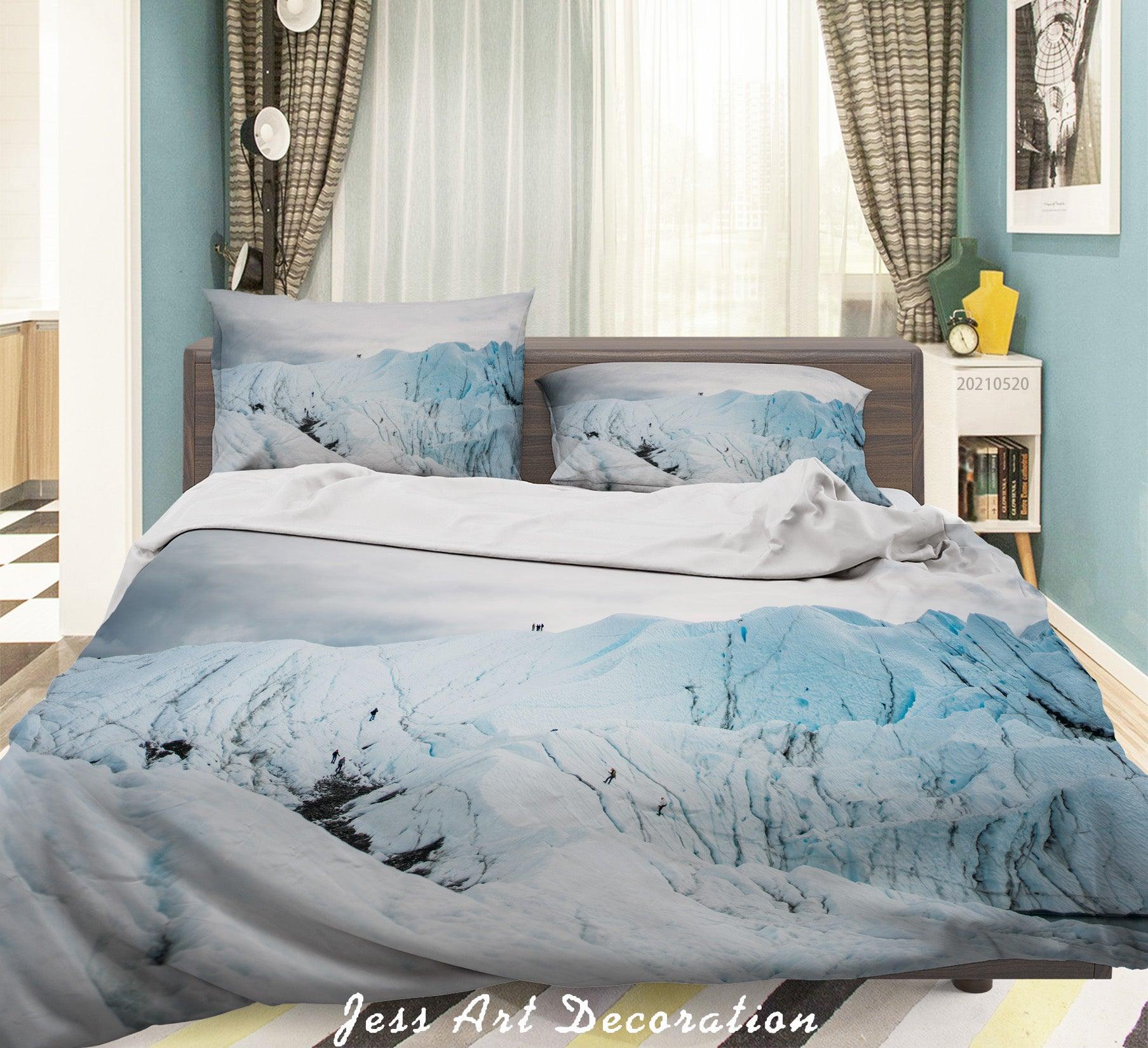 3D Snow Mountain Landscape Quilt Cover Set Bedding Set Duvet Cover Pillowcases 66- Jess Art Decoration