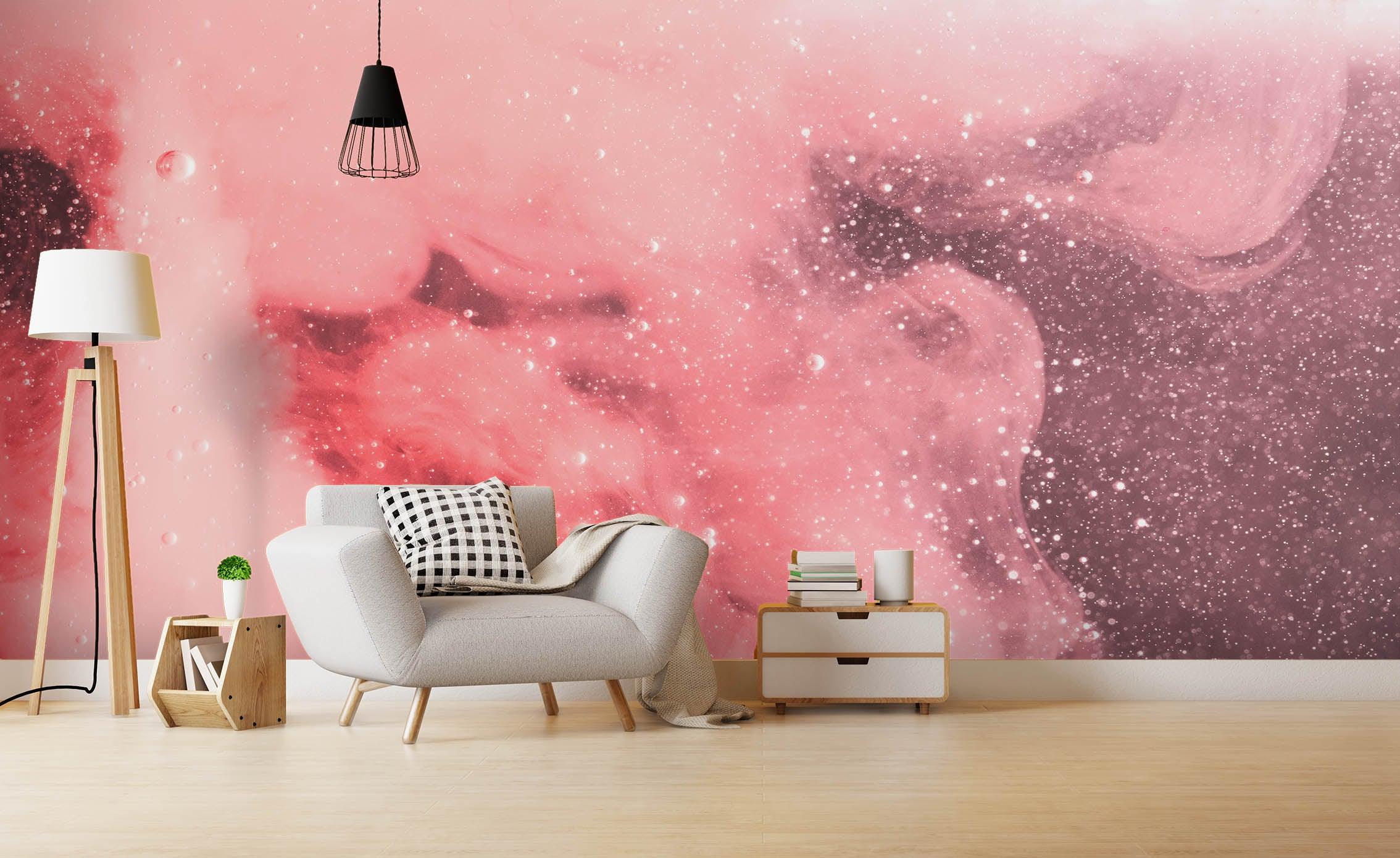 3D Pink Smoke Dust Wall Mural Wallpaper 113 LQH- Jess Art Decoration