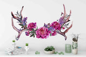 3D Horn Floral Wall Mural Wallpaper 189- Jess Art Decoration