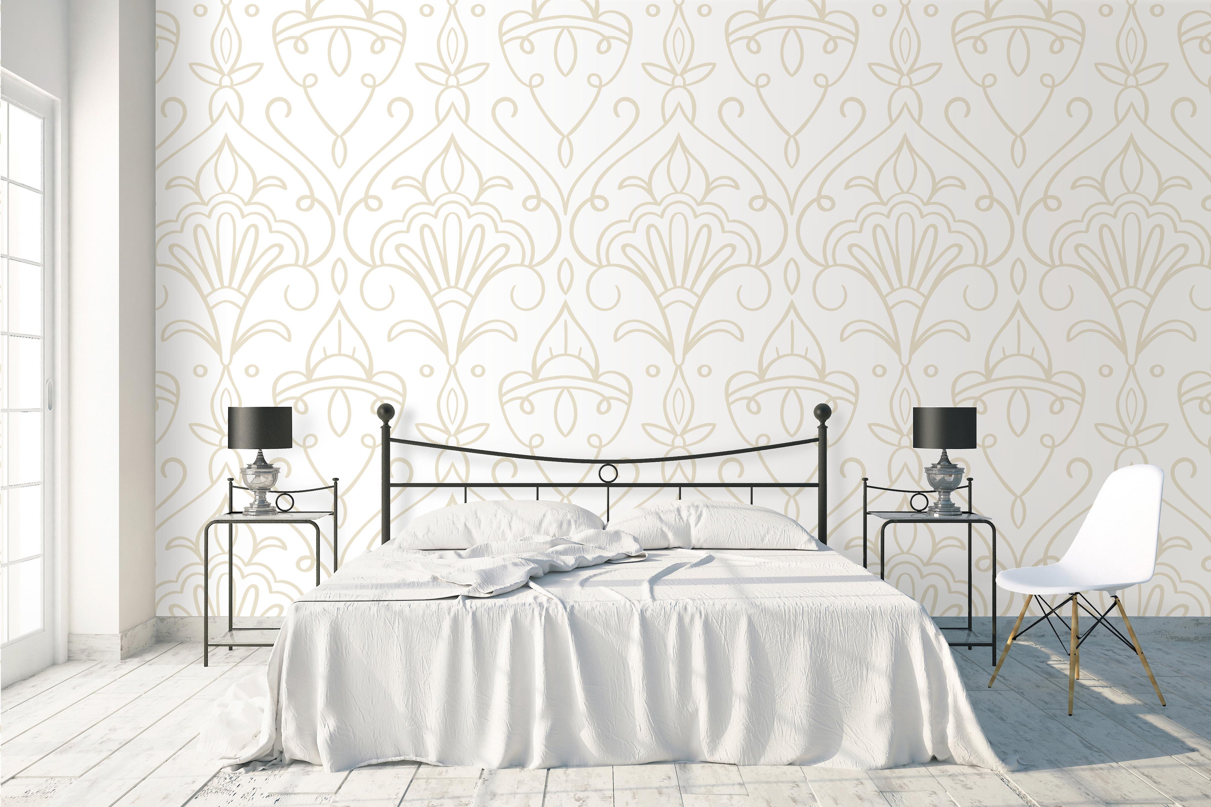 3D Gold Floral Pattern Wall Mural Wallpaper 103- Jess Art Decoration