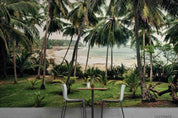 3D Tropics Palm Tree Sea Beach Wall Mural Wallpaper SWW819- Jess Art Decoration
