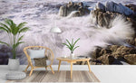 3D Abstract Sea Waves Rock Wall Mural Wallpaper 142- Jess Art Decoration
