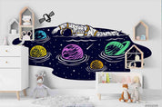 3D Swimming Space Wall Mural Wallpaper WJ 6822- Jess Art Decoration