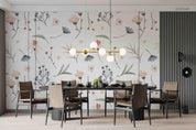 3D Watercolor Floral Leaves Wall Mural Wallpaper LQH 45- Jess Art Decoration