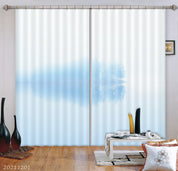 3D Abstract Lake Plant Tree Reflection Curtains and Drapes LLL 81- Jess Art Decoration