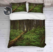 3D Tropical Green Forest Landscape Quilt Cover Set Bedding Set Duvet Cover Pillowcases 254- Jess Art Decoration